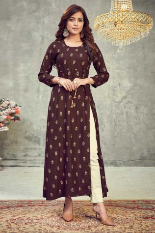 Brown Kurti Manufacturers in Ramesh Nagar