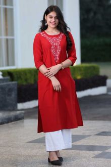 Red Kurti Manufacturers in Delhi