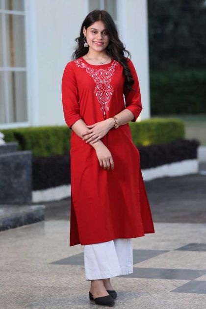 Red Kurti Manufacturers in East Siang