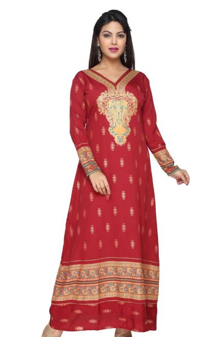 Amazing Red Long with Full Sleeves Ideal for Relaxed Occasions S to XL Manufacturers  in Delhi