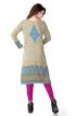 American Crepe Printed Long Kurtis with Stylish Neck Design for Casual Wear Manufacturers  in Delhi