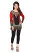 American Crepe Versatile Red and Black Short Kurti with Full Sleeves XS to XXL Manufacturers  in Delhi