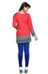 Attractive Red American Crepe Printed Short Tunic Kurti XS to XXL for Casual Wear Manufacturers  in Delhi