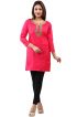 Beautiful Pink Hand Work Embroidered Short Kurti with Full Sleeves XS to XXL Manufacturers  in Delhi