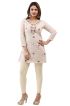 Beautiful White Embroidered Georgette Short Kurti with Lining XS to XXL for Casual Wear Manufacturers  in Delhi