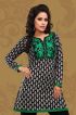 Black and Green Cotton Kurti with Beautiful Embroidered Patchwork and Full Sleeves Manufacturers  in Delhi