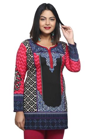 Black Peach Full Sleeve Short Kurti Ideal for Casual Outings Festive Events S to XL Sizes Manufacturers, Suppliers, Exporters in Strasbourg