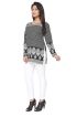 Black White Printed Kurti Regular Fit for Casual Outings Office Wear Available S to XXL Manufacturers  in Delhi