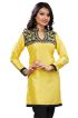 Bright Yellow Full Sleeve Kurti with Elegant Embroidery Regular Fit S M L XL Manufacturers  in Delhi