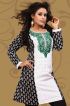 Casual Black and White Kurti with Embroidery Patchwork and Full Sleeves XS to XXL Sizes Manufacturers  in Delhi