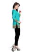 Chic Turquoise Short Kurti with Amazing Neck Pattern for Everyday Wear Manufacturers  in Delhi