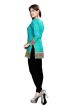 Chic Turquoise Short Kurti with Amazing Neck Pattern for Everyday Wear Manufacturers  in Delhi