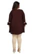 Coffee Plus Size Short Kurti with Stylish Sleeve Pattern Regular Fit for Casual Outings Sizes 1XL 4XL Manufacturers  in Delhi