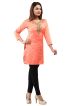 Comfortable Peach Handwork Embroidered Short Kurti with Full Sleeves for Daily Fashion Manufacturers  in Delhi