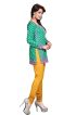 Comfortable Turquoise French Jacquard Printed Full Sleeves Kurti for Everyday Wear Manufacturers  in Delhi