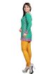 Comfortable Turquoise French Jacquard Printed Full Sleeves Kurti for Everyday Wear Manufacturers  in Delhi