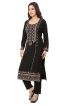 Elegant Black Embroidered Kurti in Viscose Rayon - Perfect Ethnic Wear for Women Manufacturers  in Delhi