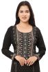 Elegant Black Embroidered Kurti in Viscose Rayon - Perfect Ethnic Wear for Women Manufacturers  in Delhi