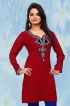 Elegant Maroon Chiffon Georgette Kurti with Flowy Design Available in Sizes XS to XXL Manufacturers  in Delhi