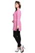 Elegant Pink French Jacquard Printed Short Kurti for Casual Wear XS to XXL Manufacturers  in Delhi