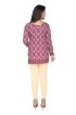 Elegant Purple American Crepe Short Kurti with Full Sleeves for Casual Style Manufacturers  in Delhi