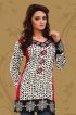 Fashionable Regular Fit Kurti with Chic V Neckline and Multicolor Jacquard Print Manufacturers  in Delhi