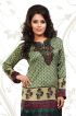 French Jacquard Light Mehandi Colour Multicoloured Printed Kurti With Full Sleeves Manufacturers  in Delhi