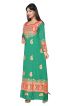 Loose Fit Sea Green with Gold Print for Elegant Formal and Festive Occasions Manufacturers  in Delhi