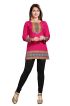 Magenta Printed Short Kurti With Amazing Neck Pattern Sizes S to XL Manufacturers  in Delhi