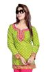 Mehendi Green French Jacquard Printed Full Sleeve kurtis Sizes S to XL Manufacturers  in Delhi