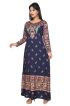 Navy Blue and White Printed Kurti Regular Fit Short Design with Full Sleeves for Casual Looks Manufacturers  in Delhi