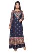 Navy Blue and White Printed Kurti Regular Fit Short Design with Full Sleeves for Casual Looks Manufacturers  in Delhi