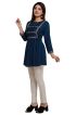 Navy Blue Rayon Stylish Short Kurti with Beautiful Lace Fit for Casual and Special Occasions Sizes S to XL  Manufacturers  in Delhi