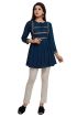 Navy Blue Rayon Stylish Short Kurti with Beautiful Lace Fit for Casual and Special Occasions Sizes S to XL  Manufacturers  in Delhi