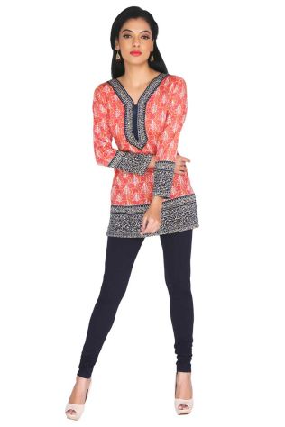 Peach American Crepe Short Printed Kurtis Stylish and Comfortable Fit for Casual and Multiple Sizes Available Manufacturers, Suppliers, Exporters in Jharkhand