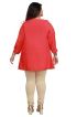 Peach Plus Size Short Kurti with Accessory and Lace Work Ideal for Casual Wear Sizes XL to 3XL Manufacturers  in Delhi