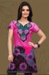 Pink Cotton Kurti Comfortable Fit Available in Various Sizes Beautiful Embroidered Patch Work for Casual Wear Manufacturers  in Delhi