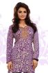 Purple French Jacquard Printed Half and Full Sleeves Kurti with Silky Print Regular Fit for Casual Outings Sizes S XL Manufacturers  in Delhi