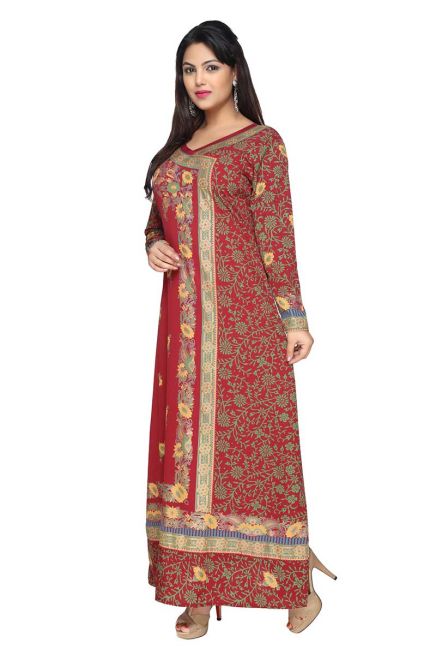 Red Printed Long with Full Sleeves Perfect for Casual Wear and Relaxed Days Manufacturers  in Delhi