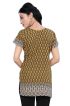 Relaxed Fit Khaki Printed Crepe Kurti with Half Sleeves for Women Casual Wear Sizes S to XL Manufacturers  in Delhi