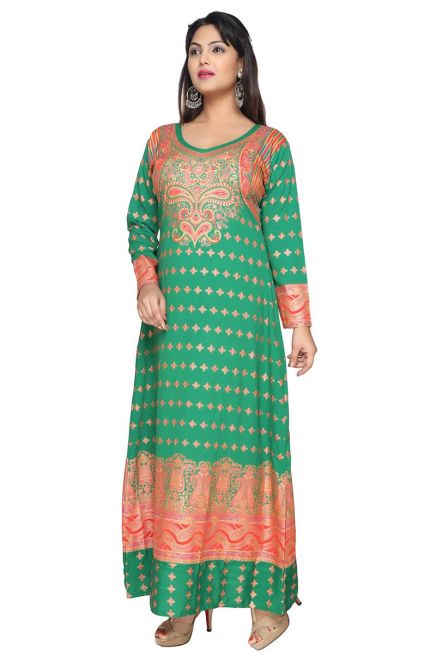 Sea Green Printed Long with Full Sleeves for Casual Wear and Relaxed Outings Manufacturers  in Delhi