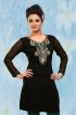 Solid Black Chiffon Georgette Kurti with Embroidery for Casual and Festive Occasions Manufacturers  in Delhi