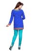 Solid Blue French Jacquard Full Sleeve Kurtis for Casual Wear and Semi Formal Occasions Manufacturers  in Delhi