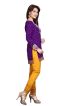 Solid Purple French Jacquard Bandhani Kurti with Elegant Neck Pattern for Festive Wear Manufacturers  in Delhi