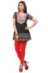 Stylish Black American Crepe Short Kurti with Half Sleeves for Casual Wear Manufacturers  in Delhi