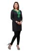 Stylish Black Kurti with Green Neck and Full Sleeves Perfect for Everyday Casual Wear Sizes S XL Manufacturers  in Delhi