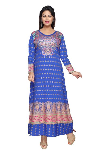 Stylish Blue Printed with V Neckline and Full Sleeves Ideal for Casual Wear Free Size Manufacturers  in Delhi