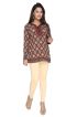 Stylish Brown American Crepe Short Kurti with Full Sleeves for Casual and Festive Wear Manufacturers  in Delhi