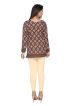 Stylish Brown American Crepe Short Kurti with Full Sleeves for Casual and Festive Wear Manufacturers  in Delhi