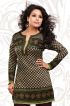 Stylish Brown and Green Butta Print Kurti Semi Fitted French Jacquard Design for Every Occasion Manufacturers  in Delhi